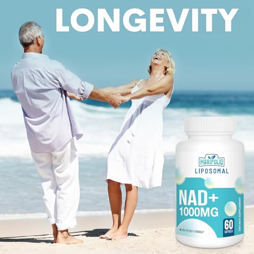 Liposomal NAD+ Supplement 1000 mg | Highest NAD Pontecy | Max Absorption | Pure NAD Supplement | Energy and DNA Repair, Aging Defense