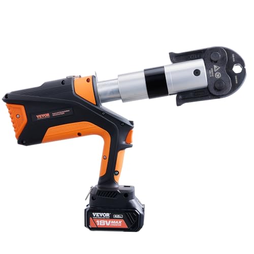 VEVOR Pro Press Tool, 18V Electric Pipe Crimping Tool for 1/2" to 2" Stainless Steel, Copper, PEX Pipes