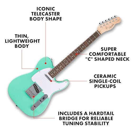 Fender Squier Debut Series Telecaster Electric Guitar, Beginner Guitar, 2-Year Warranty, Includes Free Lessons
