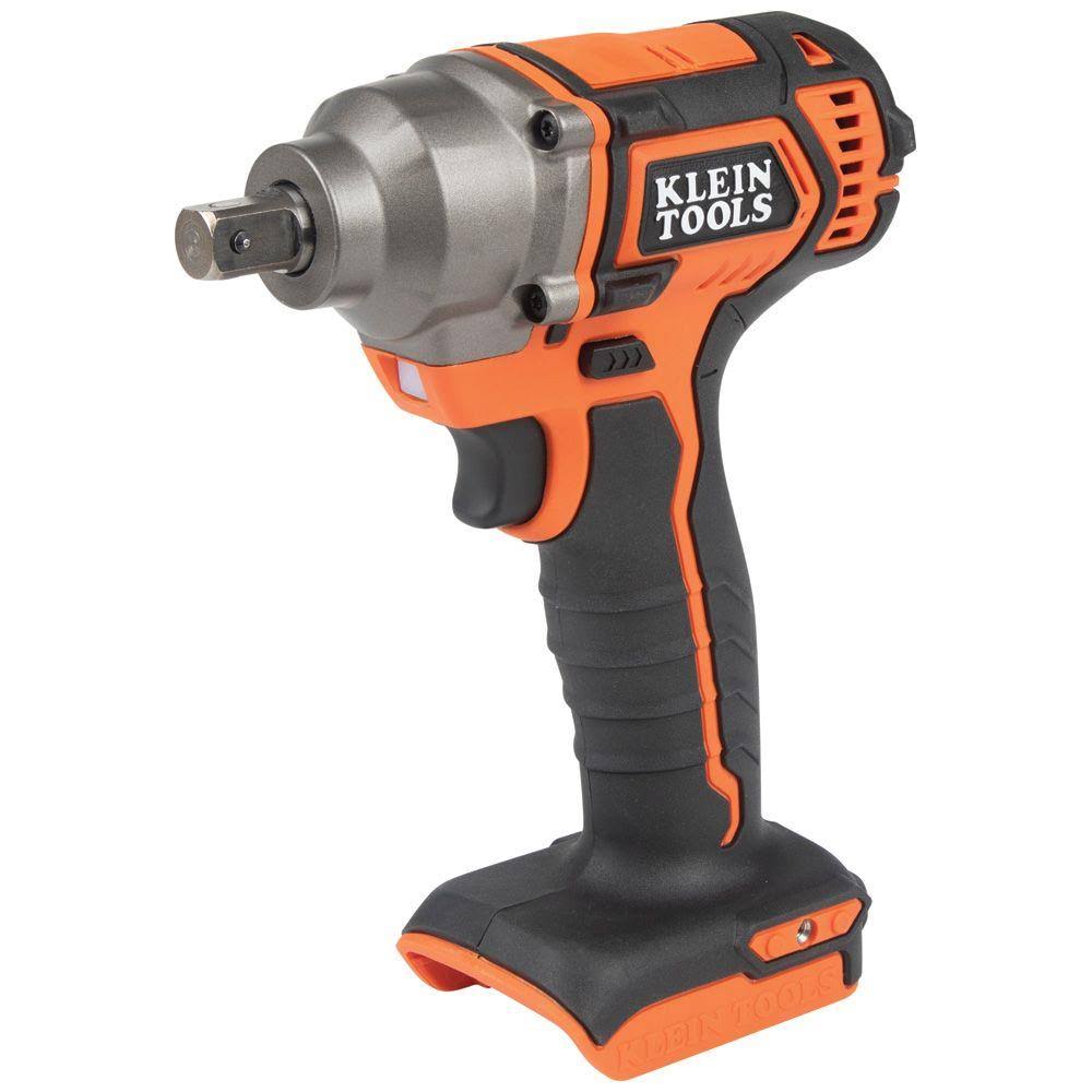 Klein Tools BAT20CW - Battery-Operated Compact Impact Wrench, 1/2-Inch Detent Pin, Tool Only