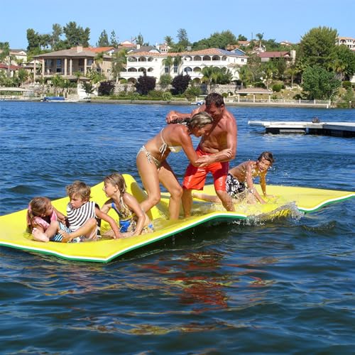 Oversized Lily Pad Floating Mat, 3 Layer 7'/9'/12'/18' Floating Water Mat,Ocean, Beach, River, Pool, Floating Mat for Water Recreation and Relaxing