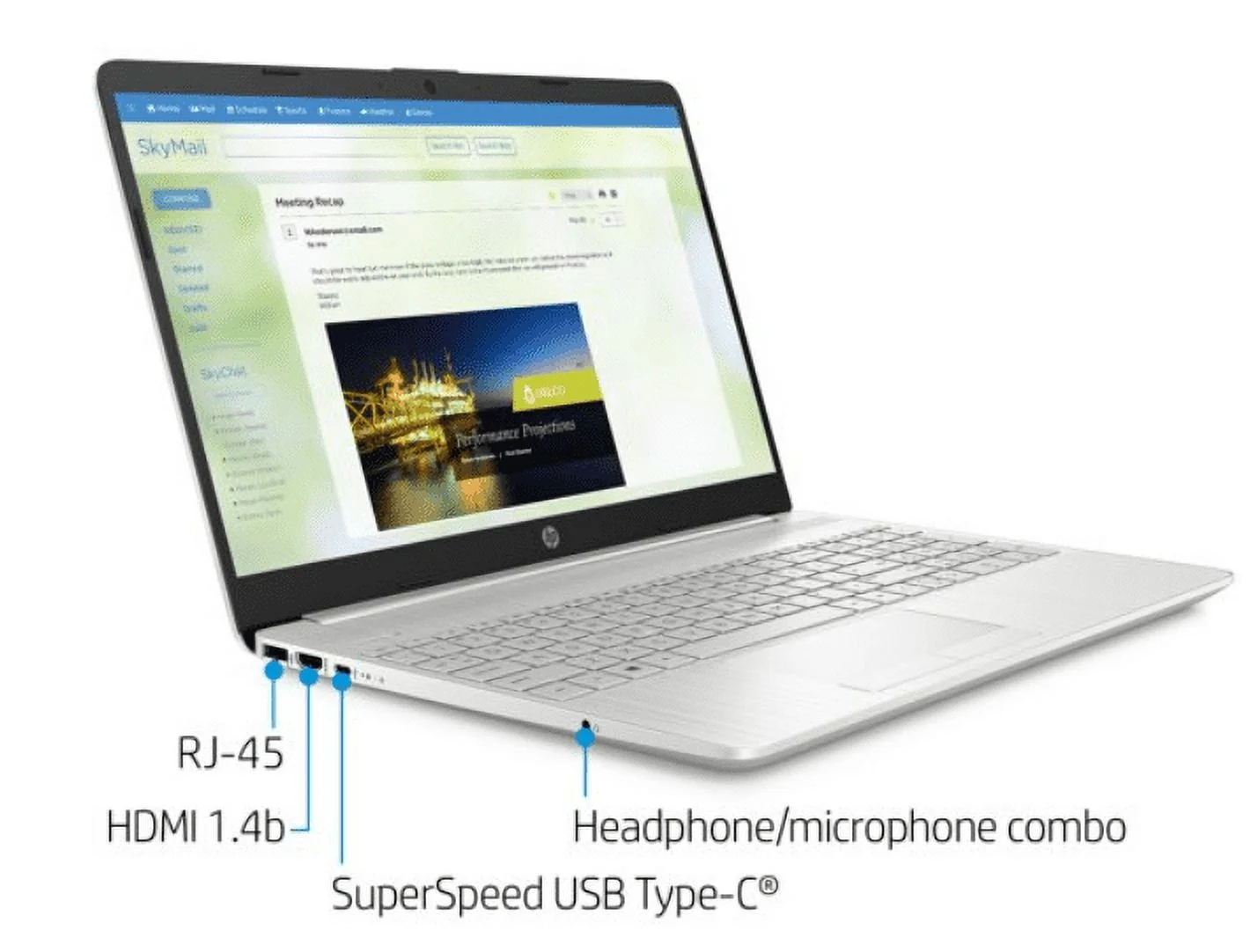 HP Laptop 15"6 Inch 1366x768 (HD) 220 Nits | AMD Ryzen 3 3250U 2.6 GHz | 4GB DDR4 SDRAM, 1TB HDD + 128GB SSD | Windows 10 Home | Natural Silver