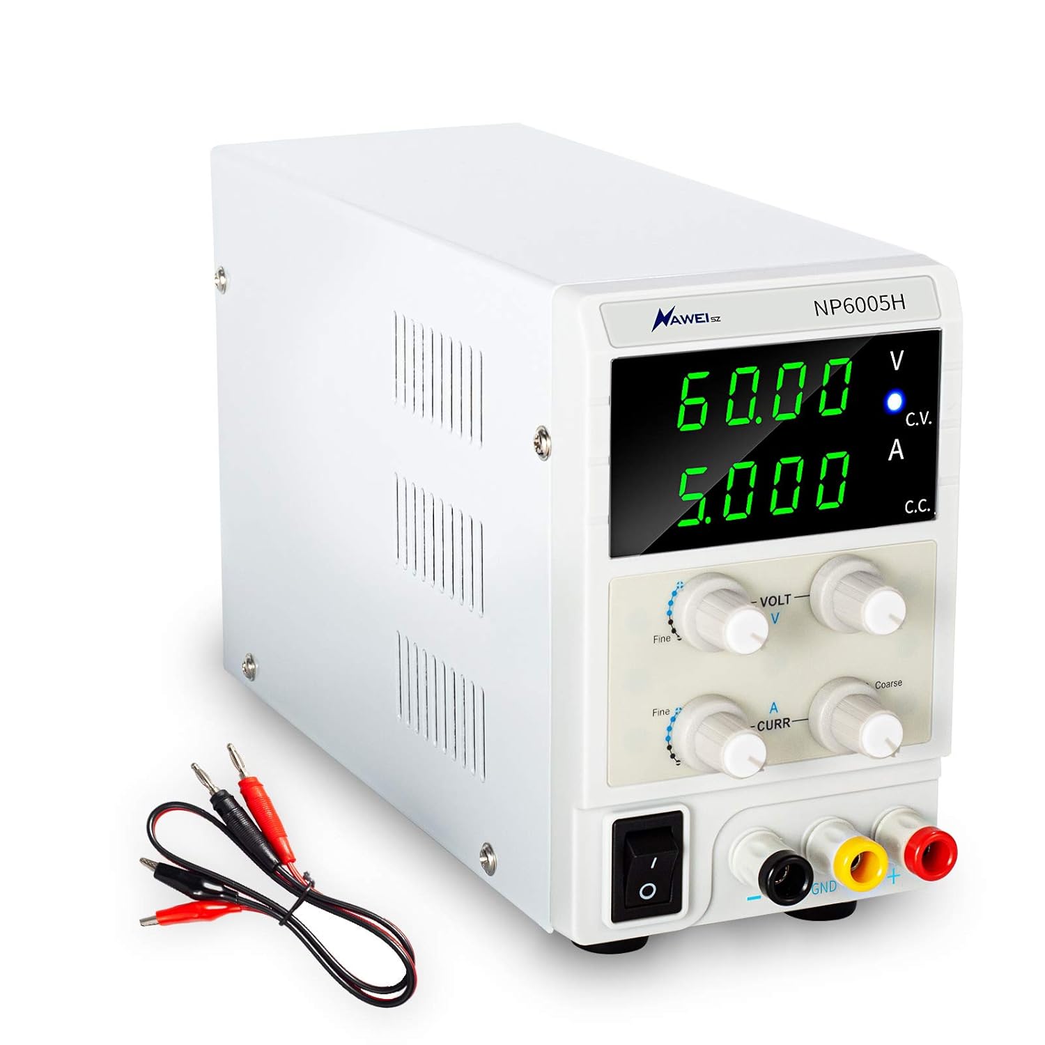 DC Power Supply Variable 30V 5A Precision Adjustable Power Supply 4-Digital LED Display-with Alligator Leads for Lab Equipment, DIY Tool, Repair