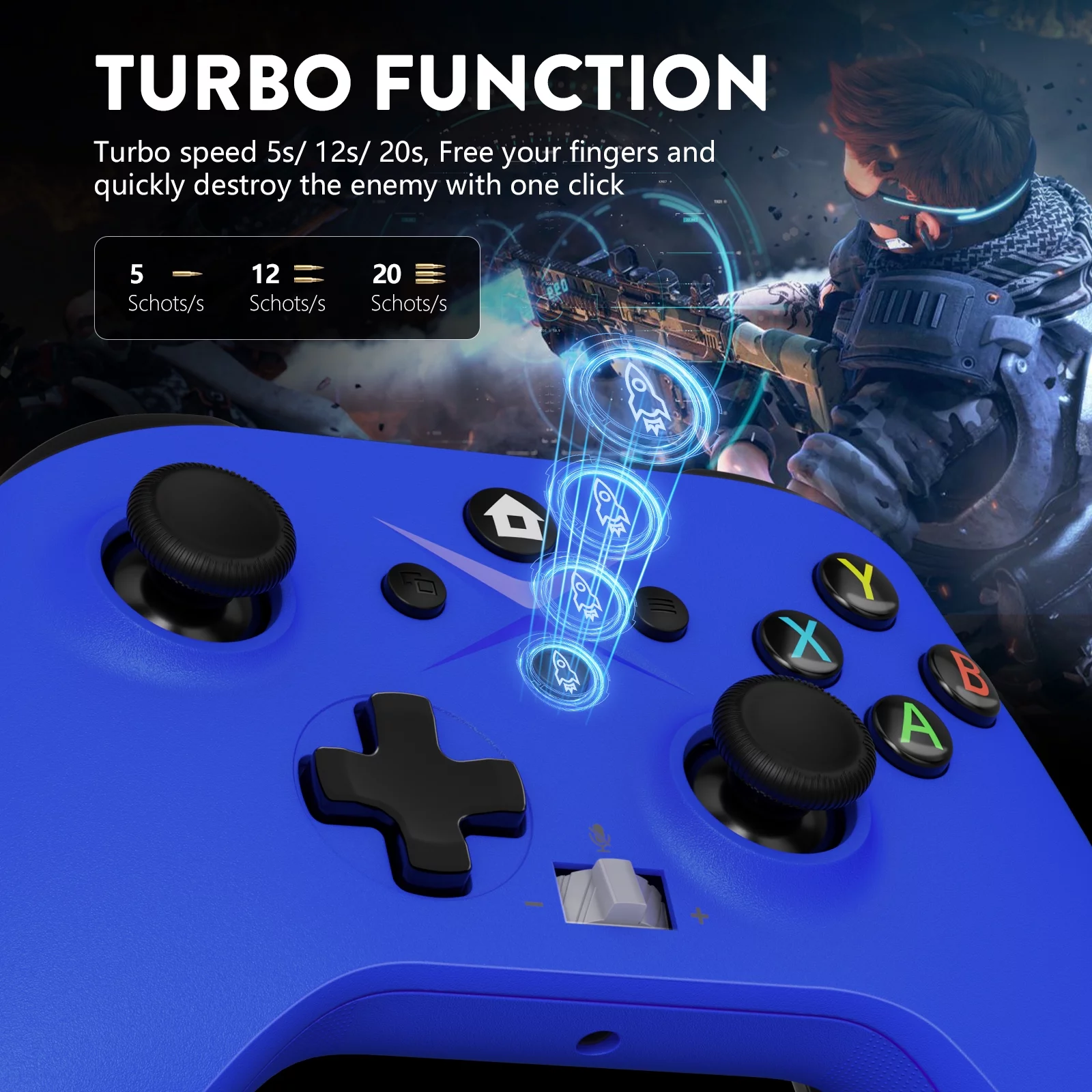 2 Pack Wireless Xbox One Controller, Compatible with Xbox One/One X/One S/Xbox Series S/Series X/PC (Blue and Red) - Curated Treasures Market