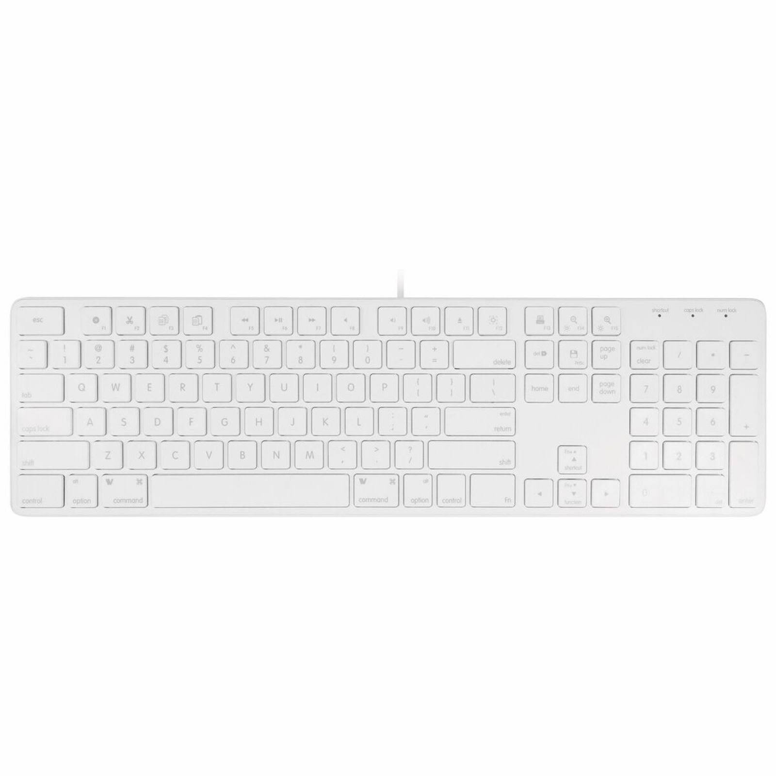 Macally Ultra-Slim Wired USB Keyboard for Mac & PC