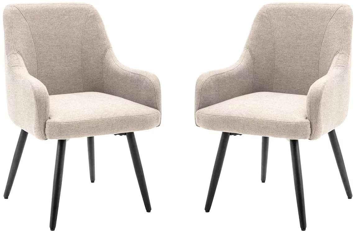 Andeworld Swivel Dining Chairs Set of 2 Upholstered Accent Chairs Living Room Chairs Desk Office Arm Chair