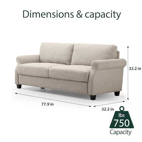 ZINUS Josh Loveseat Sofa, Easy, Tool-Free Assembly, Beige