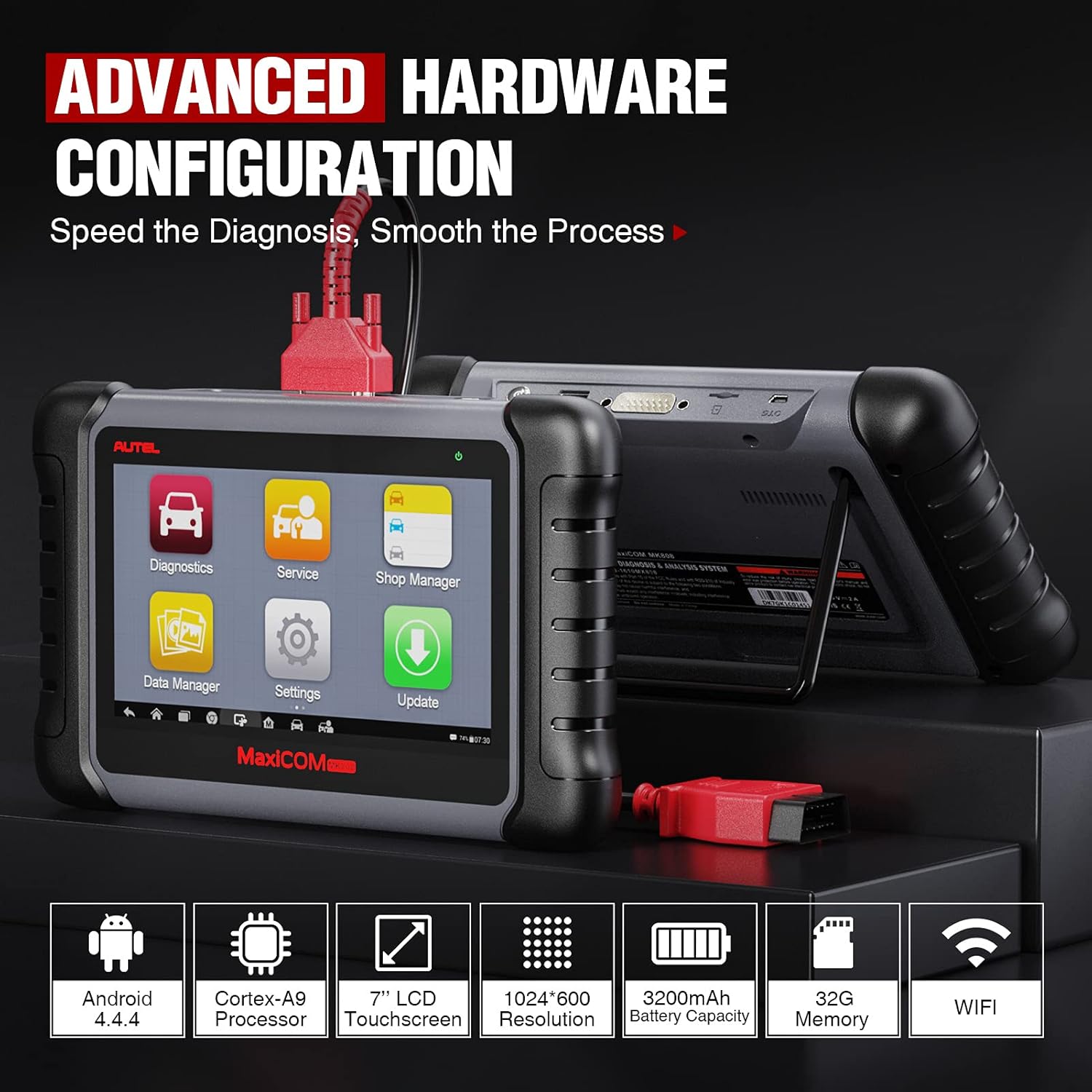 Autel Scanner MK808 Diagnostic Scan Tool 2022 Newest with All System Diagnosis, 25+ Maintenance Functions Services Including IMMO, Oil Reset, EPB