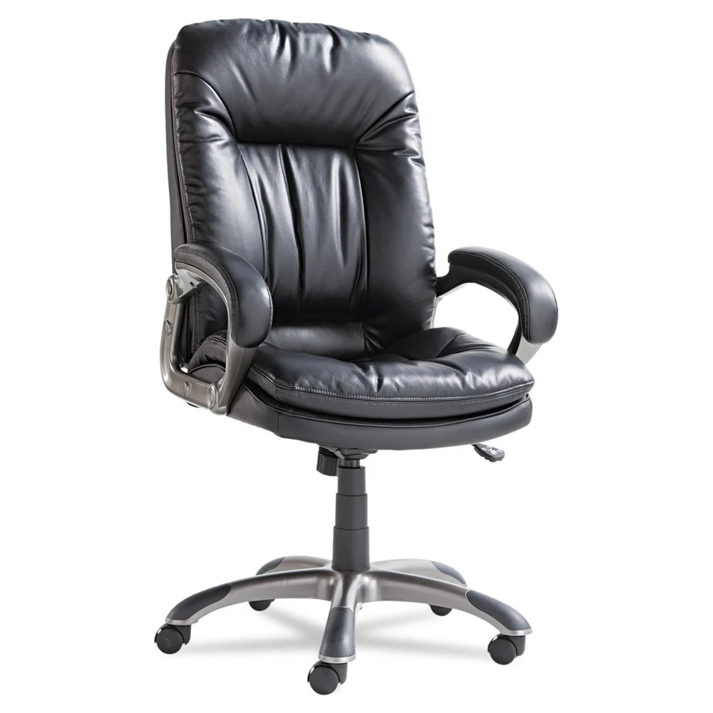 OIF OIFGM4119 18.50 in. - 21.65 in. Seat Height Executive Swivel/Tilt Bonded Leather High-Back Chair Supports Up to 250 lbs. - Black