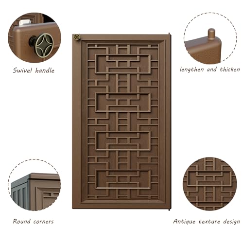 Outdoor Storage Cabinet Waterproof with Shelf,Resin Storage Sheds Outdoor Cabinets for tub towels/chemicals/grill items/Patio/Garden/Backyard