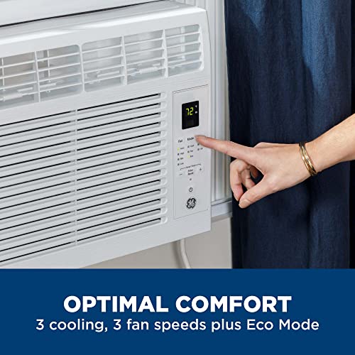 GE Window Air Conditioner Unit, 6,000 BTU for Small Rooms up to 250 sq ft. with Adjustable Fan and Cooling Settings