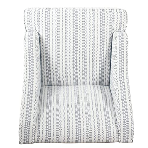HomePop Velvet Swoop Arm Accent Chair, Suri Blue