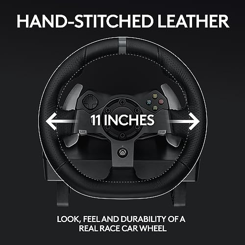 Logitech G920 Driving Force Racing Wheel and Floor Pedals, Real Force Feedback, Stainless Steel Paddle Shifters