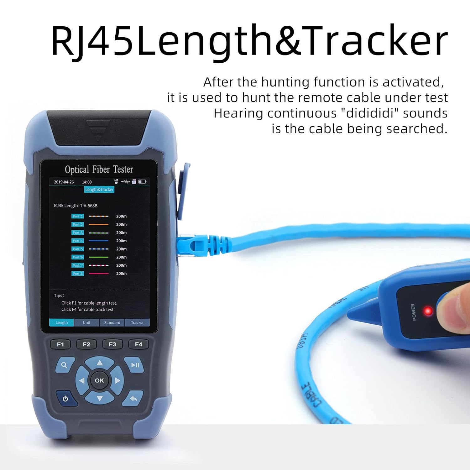 OTDR Fiber Optic Tester Mini-Pro 1310/1550nm SM Mulit Function Test OTDR Launch Cable Box Time Domain Reflectometer Cable Obstacle Detector with OPM