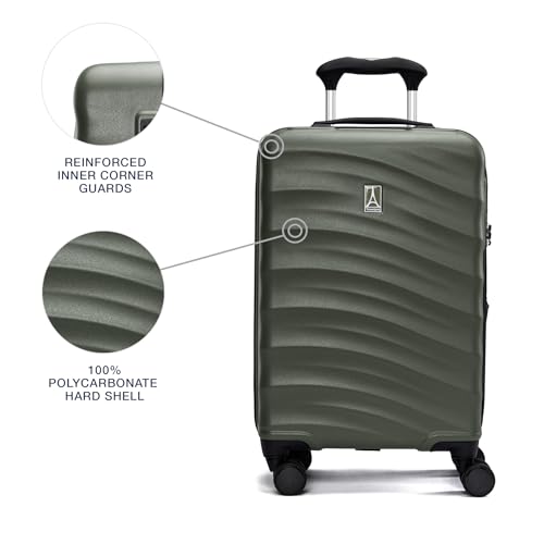 Travelpro Maxlite Air V2 Hardside Expandable Carry on Luggage, 8 Spinner Wheels, Lightweight Hard Shell Suitcase, TSA lock, Black, Carry On 21-Inch