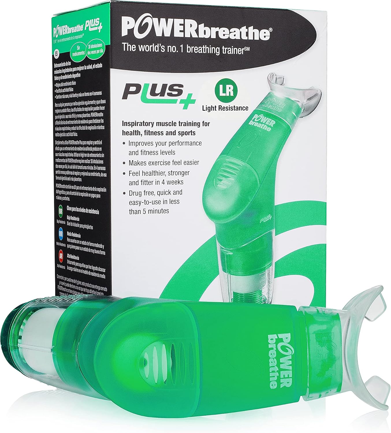 POWERbreathe - Breathing Exercise Device, Breathing Trainer and Therapy Tool to Strengthen Breathing Muscles and Help Lung Capacity