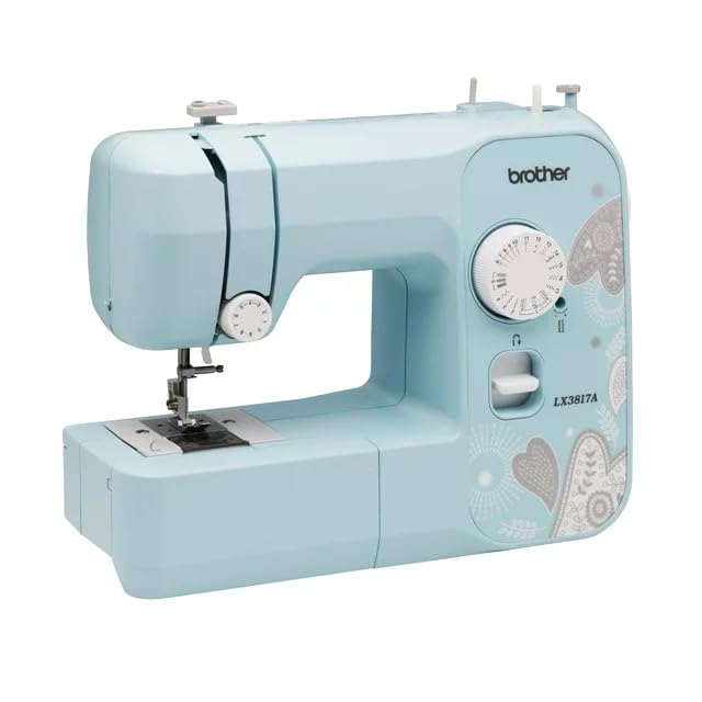 Brother LX3817 17-Stitch Portable Full-Size Sewing Machine, Lightweight, 4 Included Sewing Feet, White, with MTC Microfiber Cloth