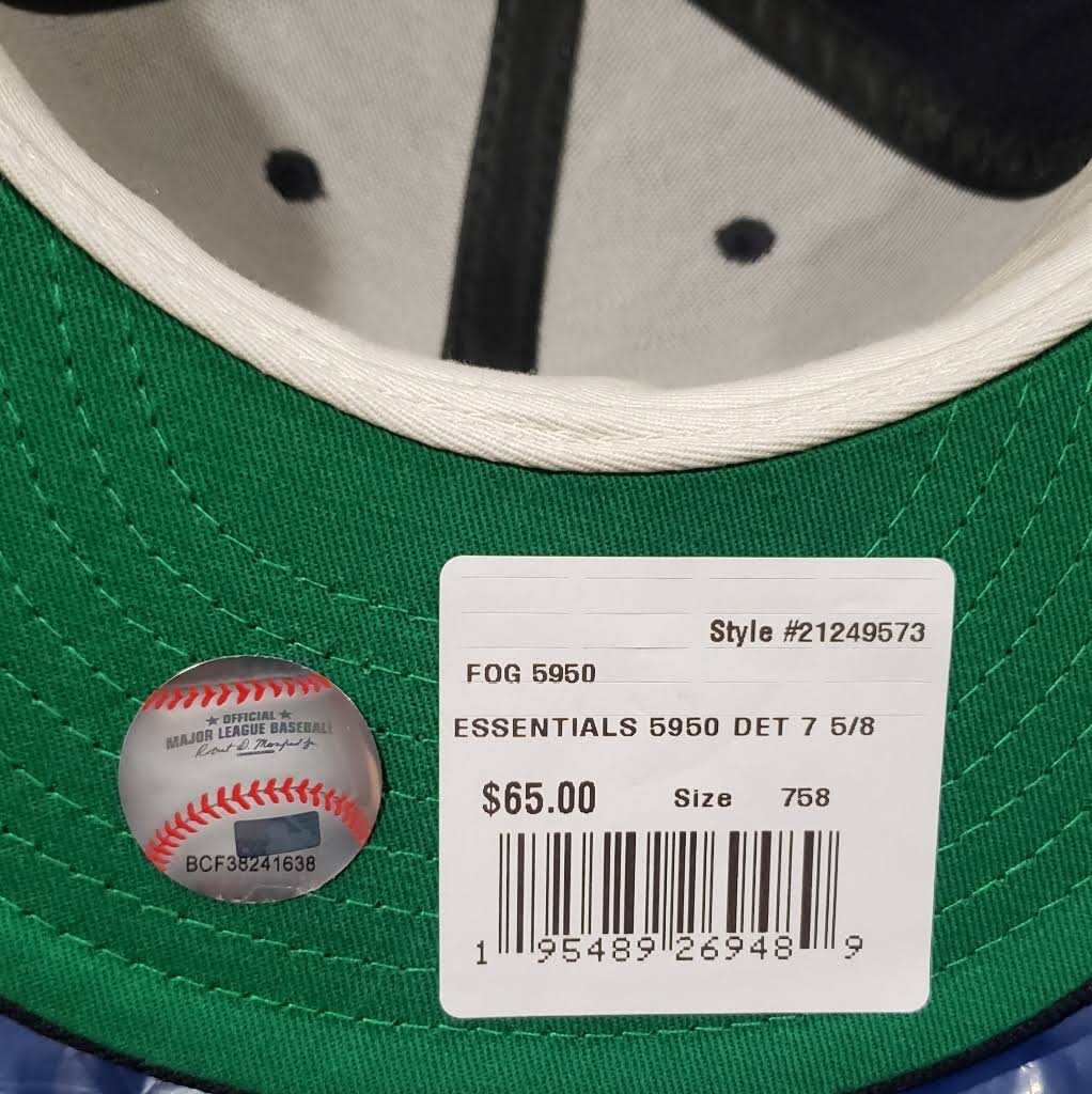 New Era Mens x Fear of God Fitted Cap - Navy/White Size 7 5/8