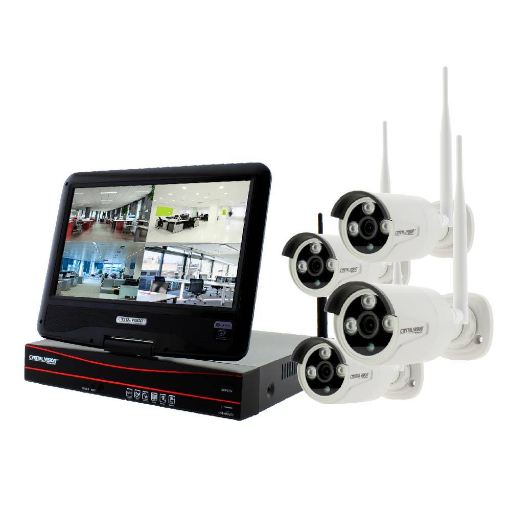 Crystal Vision CVT9604E-3010WHD 4-Ch HD 2TB HDD Wireless CCTV with 4 Cameras