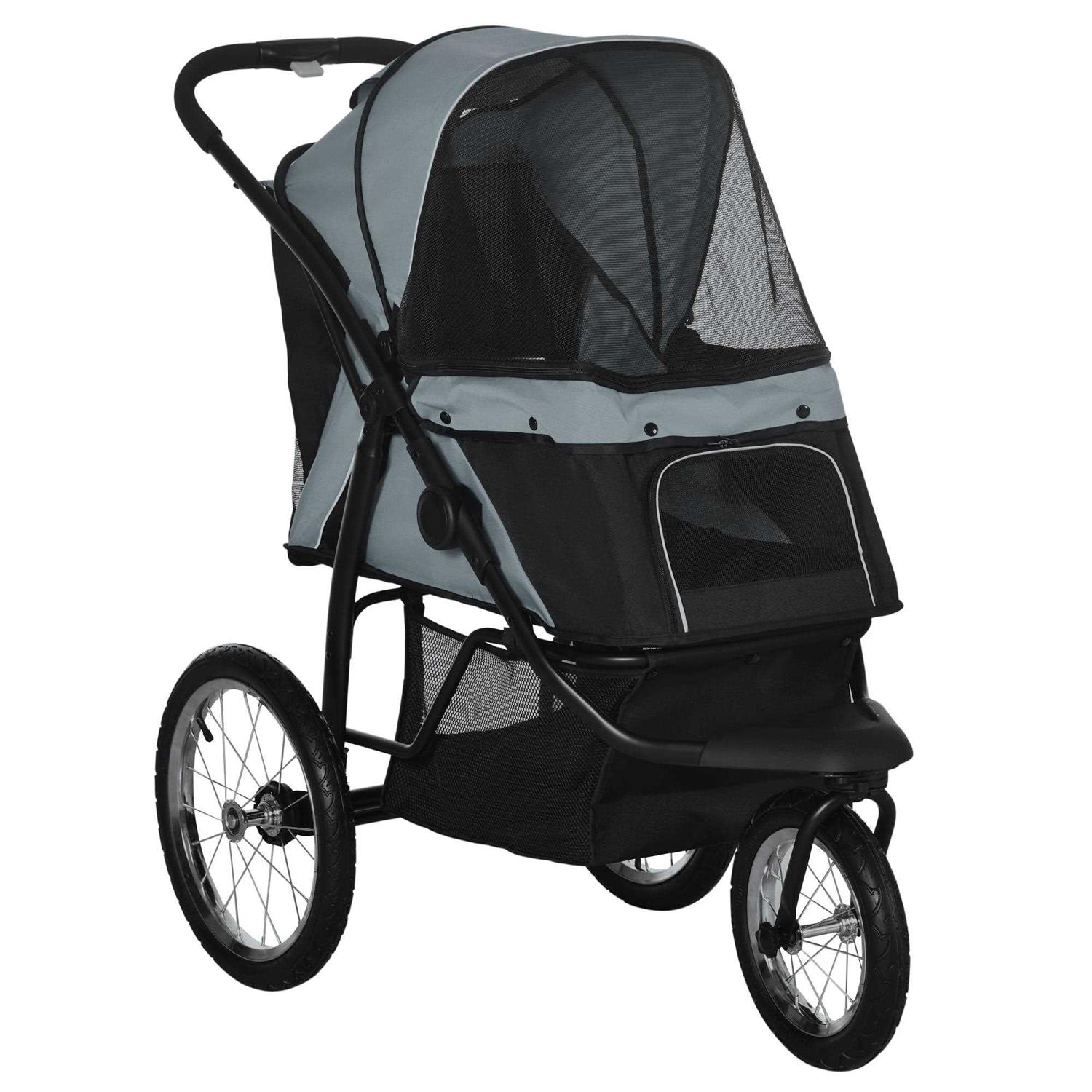 PawHut Pet Stroller for Small Dogs and Medium Dogs Foldable Cat Pram - Pet Supplies online store