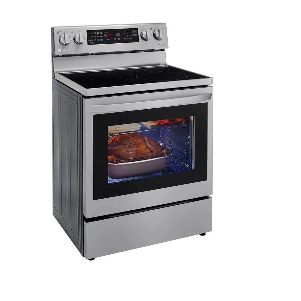 LG LREL6325F 6.3 cu ft. Smart Wi-Fi Enabled True Convection InstaView(R) Electric Range with Air Fry