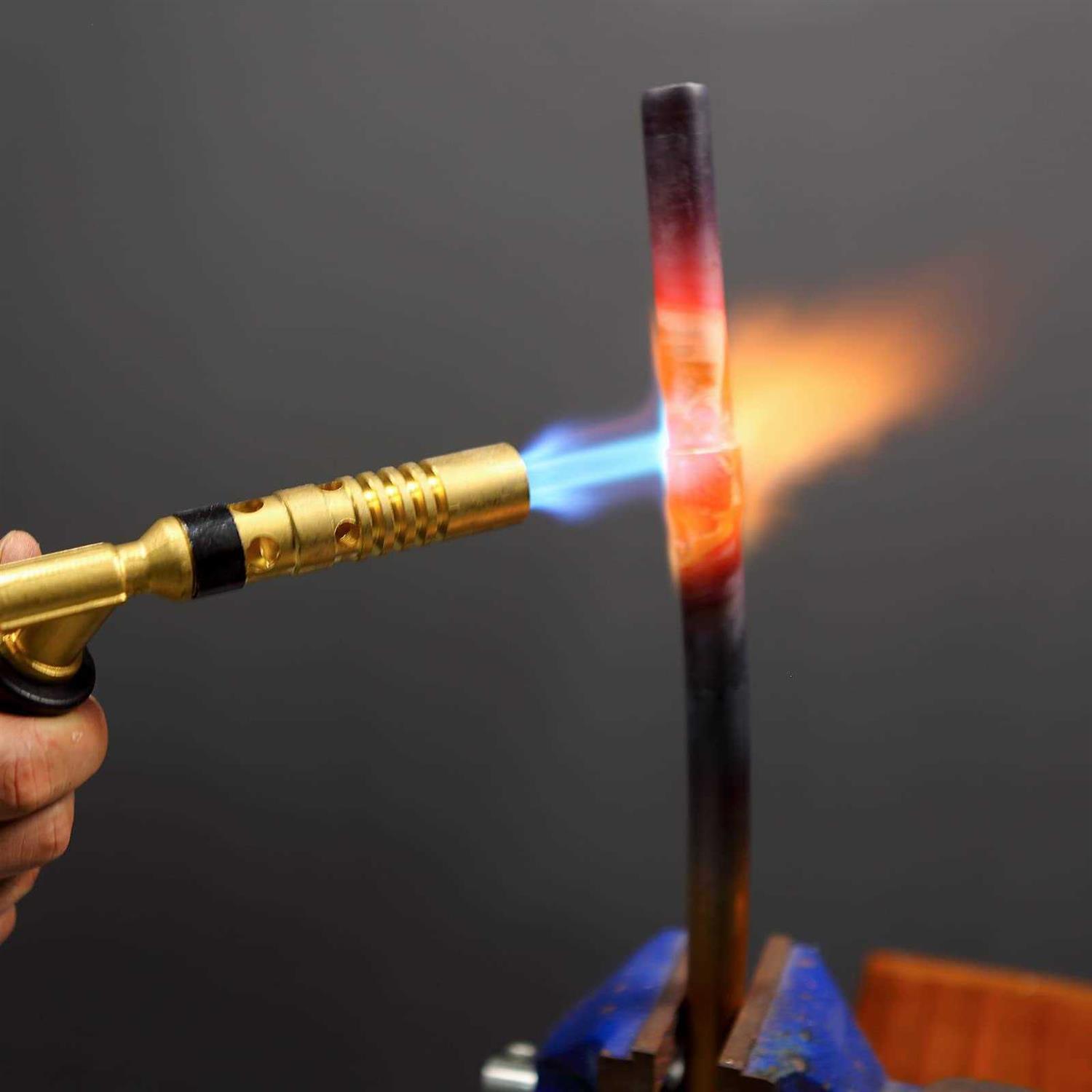 BLUEFIRE MRAS-8210 Jumbo Turbo Flame 5' Hose Propane Gas Welding Torch Kit with MAPP Gas Great High Intensity Nozzle Head Fuel b