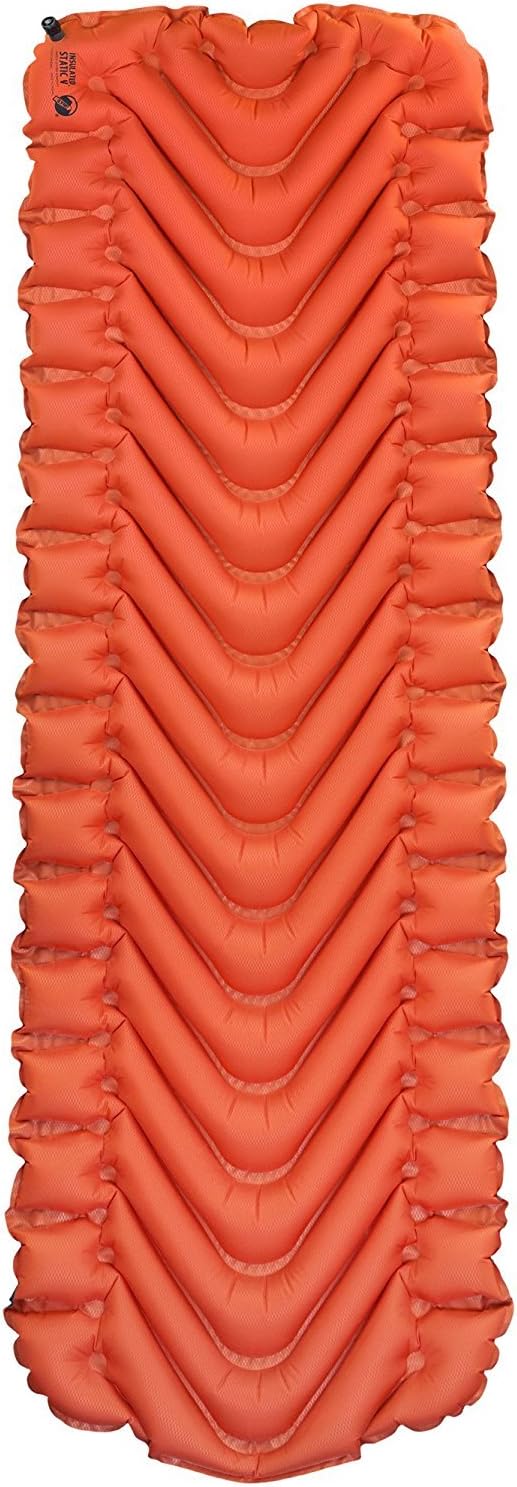 Klymit Insulated Static V Sleeping Pad, Lightweight, 2.5 Inches Thick, Sleep Comfort for Backpacking, Cold Weather Camping and Hiking