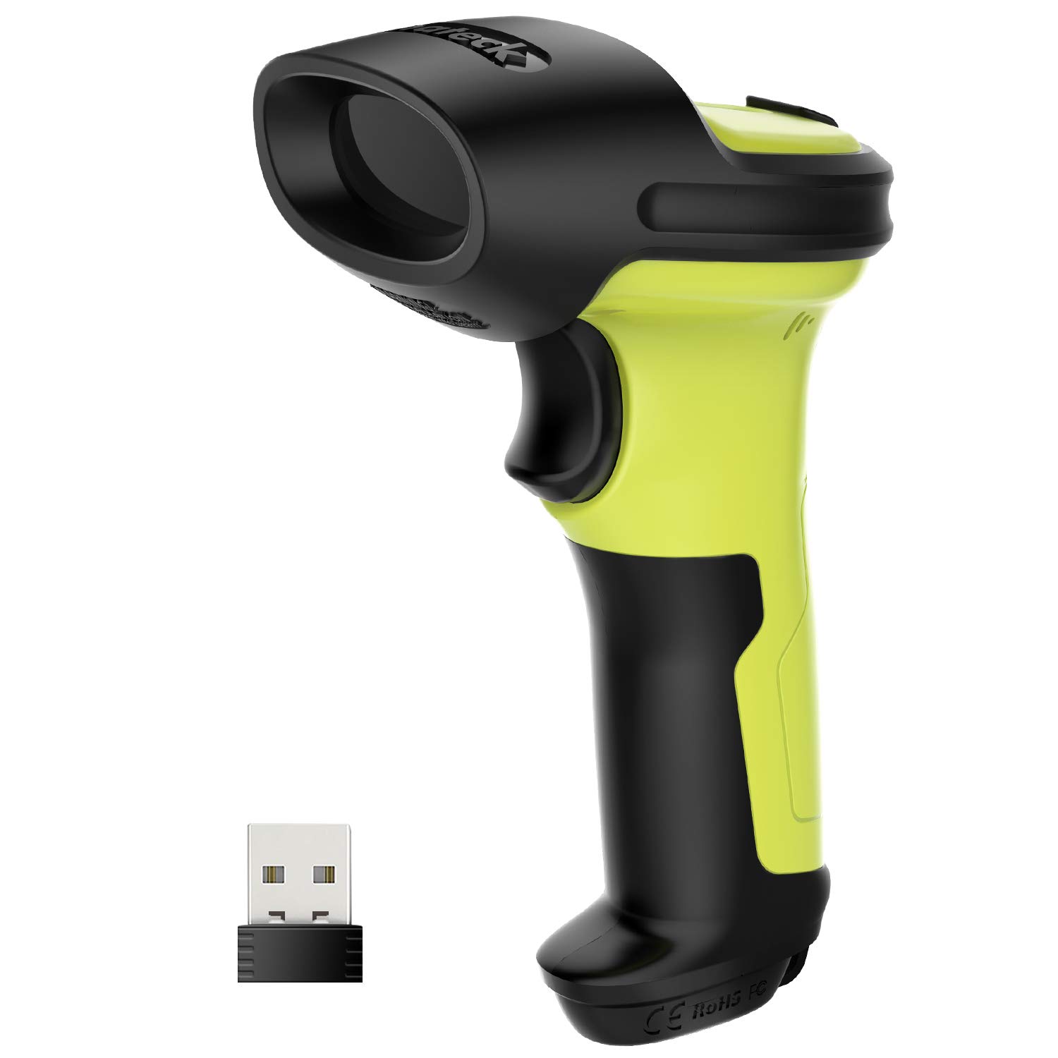 Barcode Scanner, Inateck Wireless Scanner, 2600mAh Battery, 35M Range, Automatic Scanning, BCST-60 Green Pack of 2