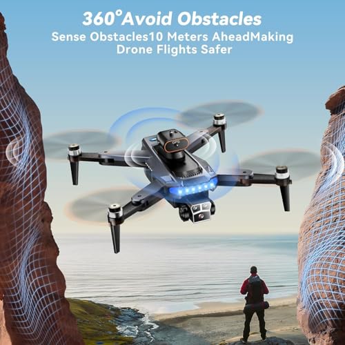 GPS Drones with 4K Camera for Adults Under 249g, P17 Drone with Brushless Motor 5G Transmission, 3 Batteries, Follow Me, Smart Return Home