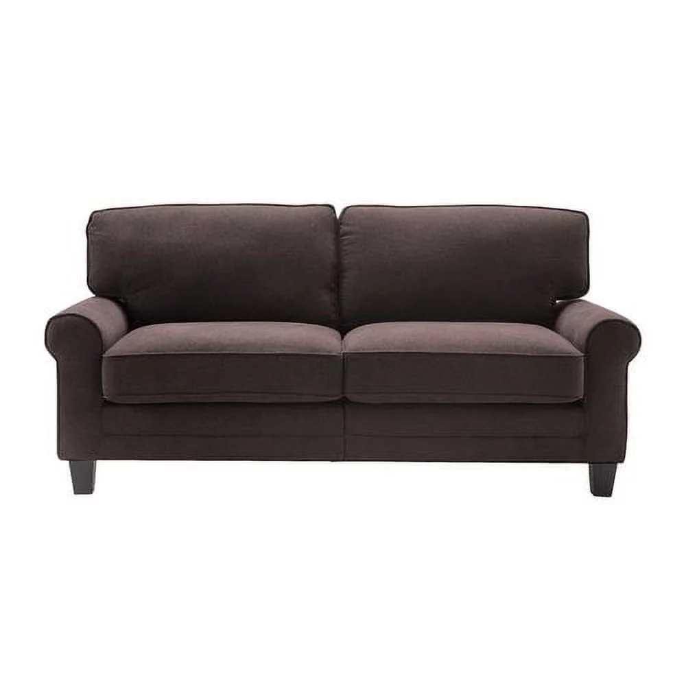 Serta Copenhagen Traditional Rolled Arm 73" Fabric Sofa, Gray