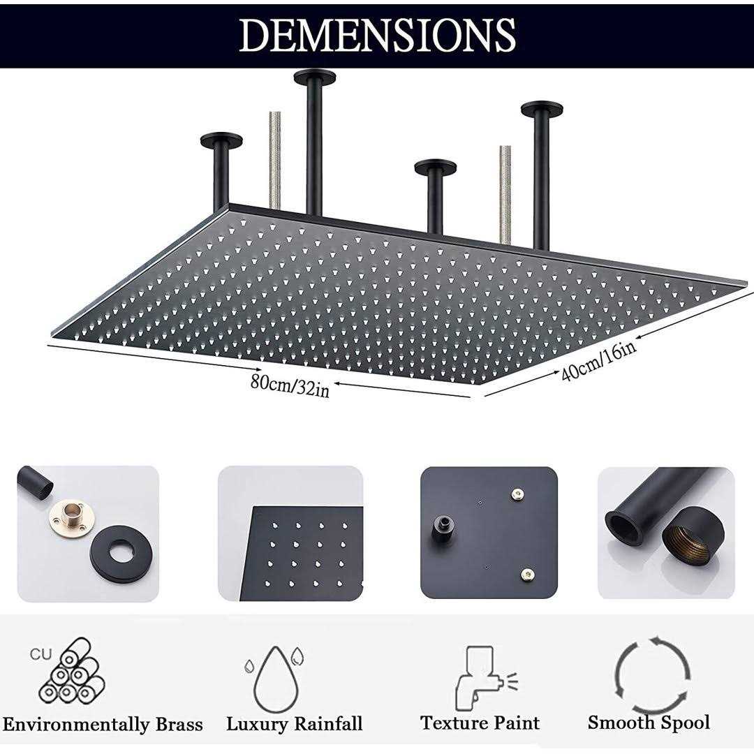 Senlesen 310-PH4080HS Rain Fixed Shower Head 2.5 GPM GPM with Self-Cleaning - Shop Hardware Tools Online Store