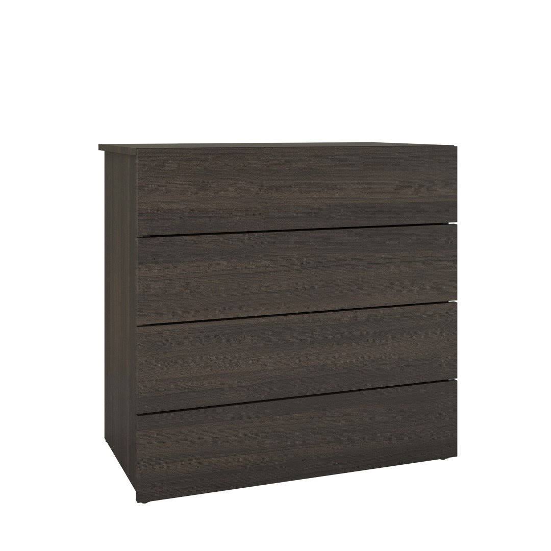Nexera Jet Set 4 Piece Queen Size Bedroom Set, Ebony
