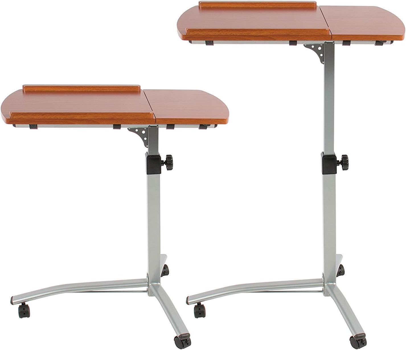 MEDA |Angle & Height Adjustable Rolling Laptop Desk Cart Over Bed Hospital Table Stand