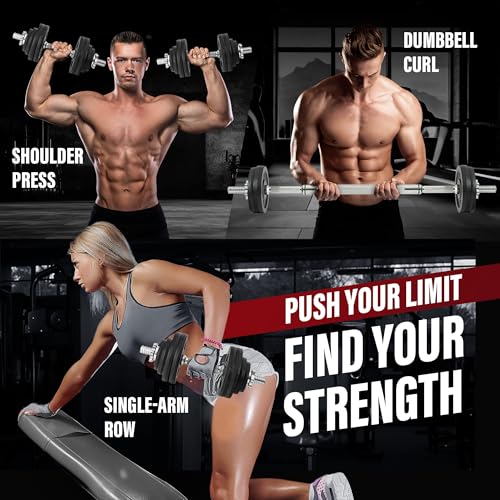 Yes4All Old School Adjustable Dumbbell Set with Weight Plates, Star Lock Collars/Connector, 40lbs to 200lbs Adjustable Weight Plates Set