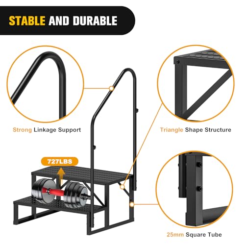 Nilight RV Steps with Handrail