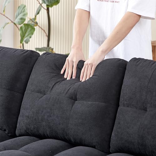 Convertible Chair Bed, 3 in 1 Convertible Sofa Bed Sleeper Sofa with Storage Chaise & Side Pocket, Built-in Charging Station
