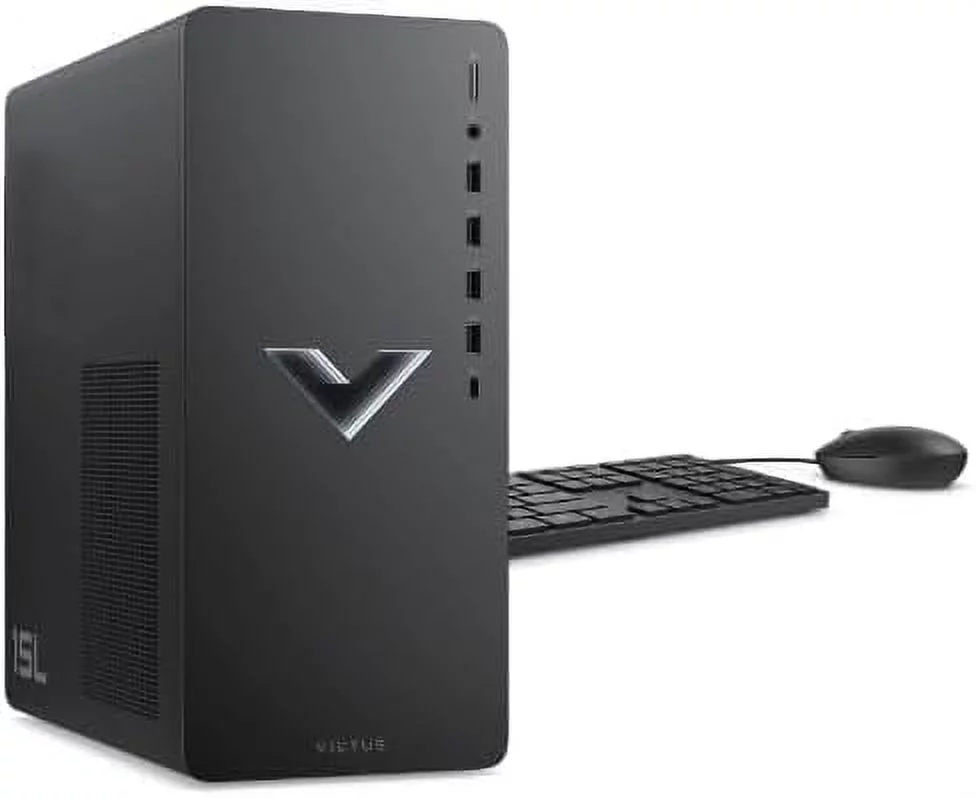 HP Victus 15L Gaming Desktop PC, AMD Ryzen 5 5600G, AMD RX6400 Graphics, 64GB RAM, 2TB SSD, Mica Silver, Windows 11 Home + Mazepoly Accessories
