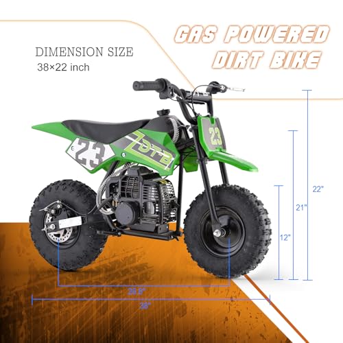 Superrio 49CC 2-Stroke Gas Power Mini Dirt Bike Dirt Off Road Motorcycle (Red)