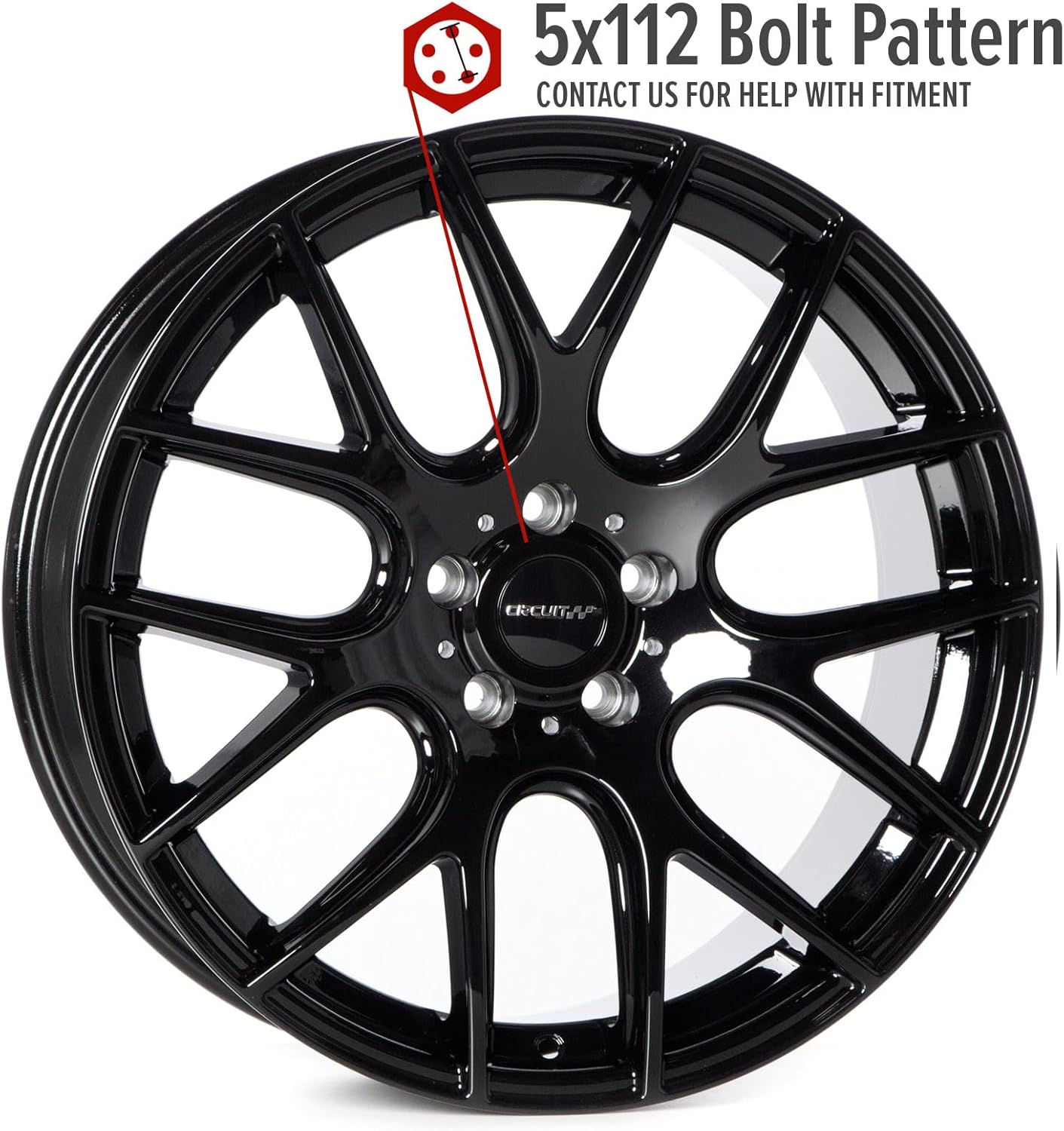 Circuit Performance CP31 19x8.5 Wheel Gloss Black 5x112 Bolt Pattern, 19 Inch, 35mm Offset, 73.1mm CB, Compatible VW Volkswagen, Audi, Mercedes Wheels