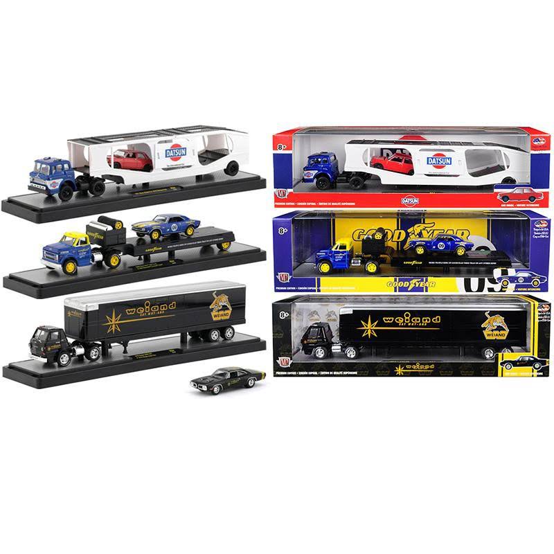 Auto Haulers Release 34, 3 Trucks Set 1/64 Diecast Models by M2 Machines
