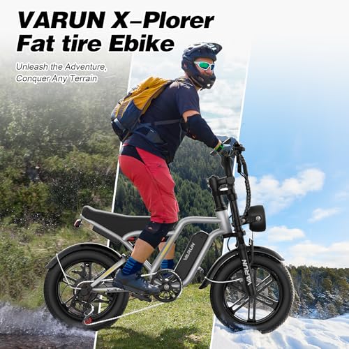 VARUN Electric Bike Peak 750W - 65+ Miles Long Range Electric Bike for Adults - Reaches 25MPH, 48V 13Ah Battery, Full Suspension