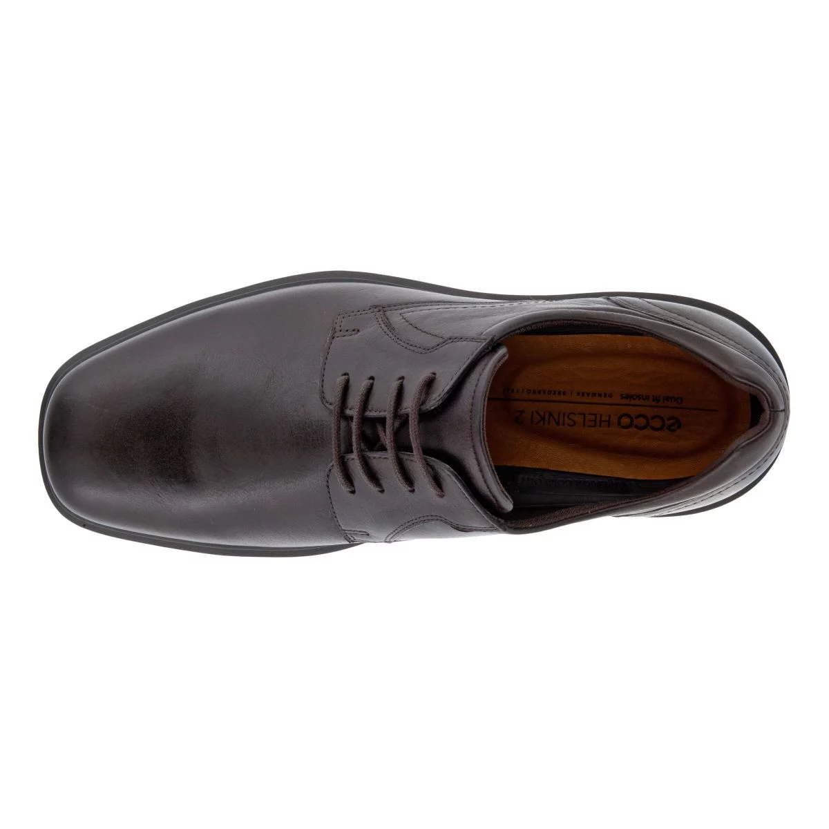 ECCO Men's Helsinki 2.0 Plain Toe Tie Mocha Leather - 500164-02178