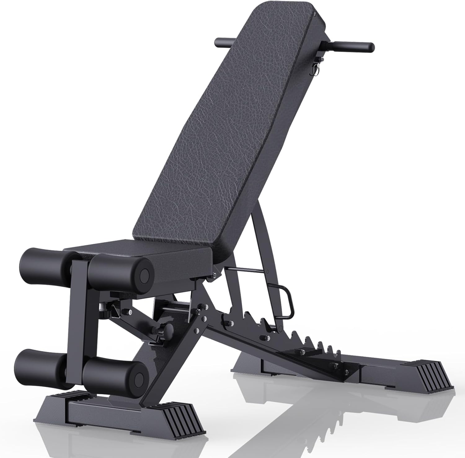 K KINGKANG Adjustable Weight Bench, 1100 LB Weight Capacity Heavy-duty Workout Bench, Extended Head, and Neck Protection Design