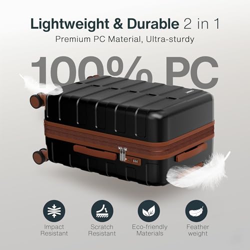 Luggage Sets 3 Piece (3-YEARS VIP SERVICE) Hardside Expandable Ultra Durable 100% PC Lightweight Carry On Travel Suitcase Set with TSA Lock Spinner