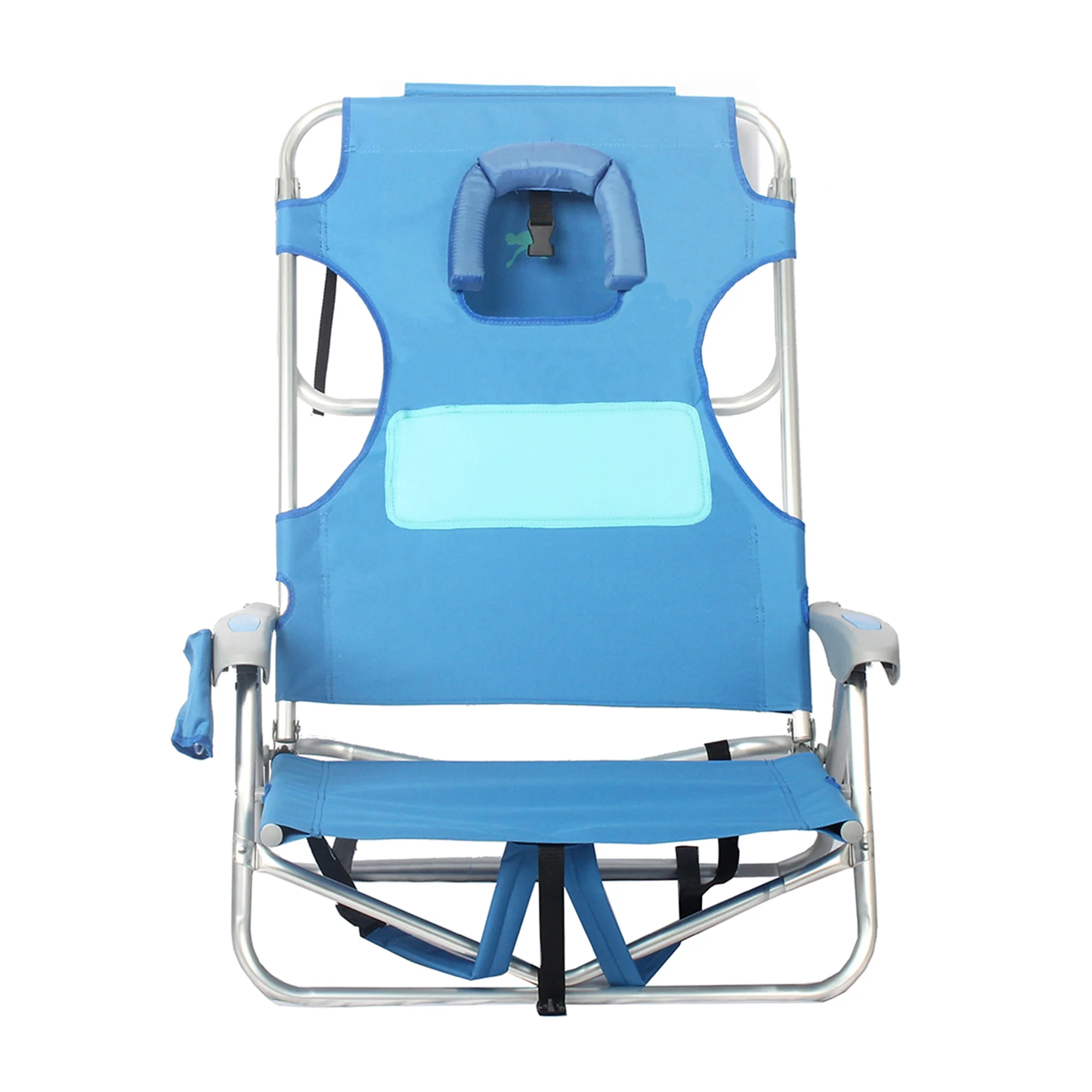 Ostrich On Your Back Chair & Ladies Comfort On Your Back Beach Chair, Blue