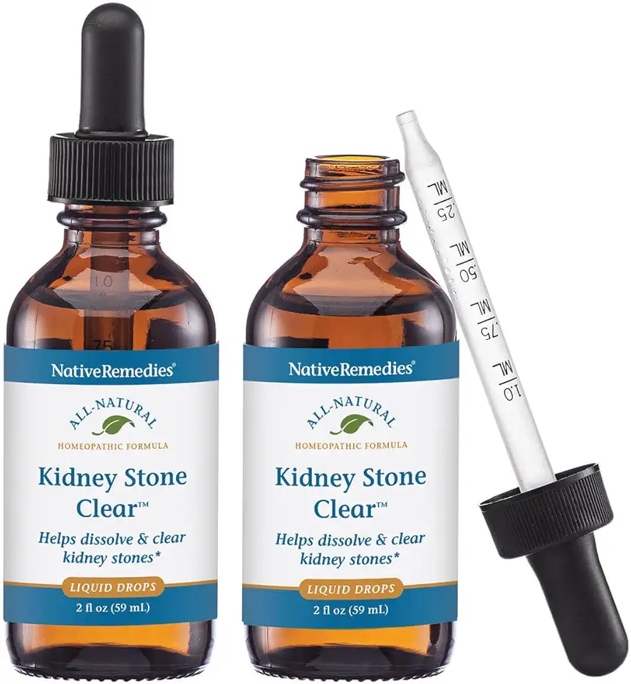Kidney Stone Clear - Helps Dissolve and Clear Kidney Stones - Relieves Pain, Nausea and Vomiting - 2 Pack - Kansas Nuitrition - HNZSDS