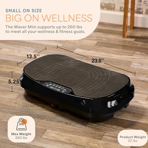 LifePro Waver Mini Vibration Plate Exercise Machine – Portable Full Body Vibration Platform for Home & Travel Workouts, Weight Loss