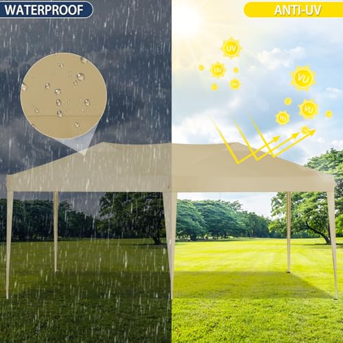 COBIZI Canopy 10x20 Pop Up Canopy Tent with 6 Sidewalls Party Tents for Parties Weddings Backyard Waterproof Canopy Outdoor Commercial Canopy Event