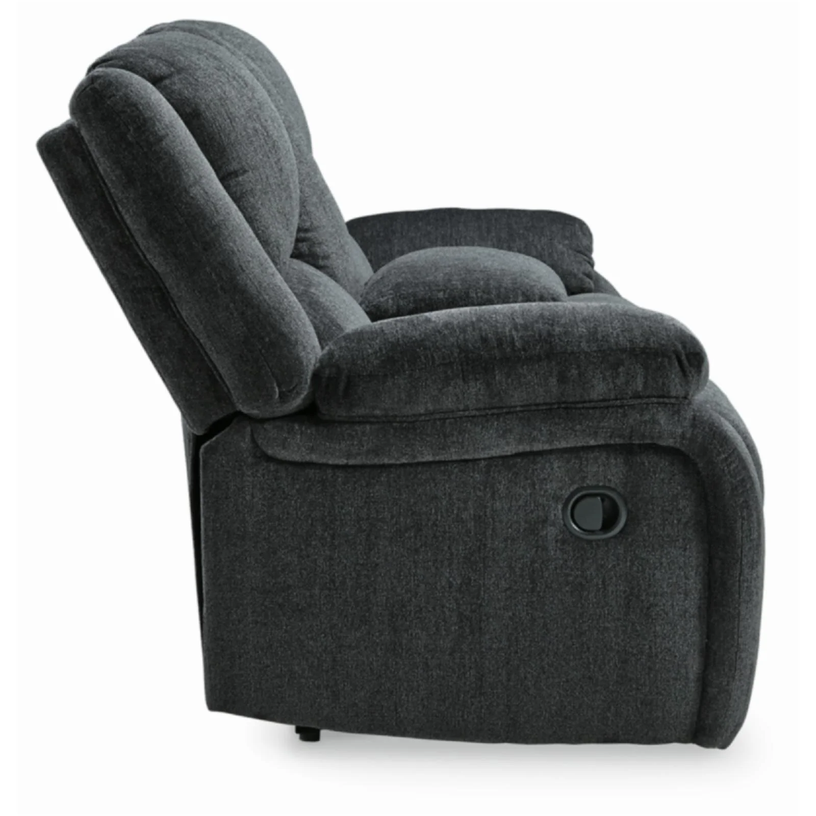 Signature Design by Ashley Draycoll Reclining Loveseat with Console in Slate