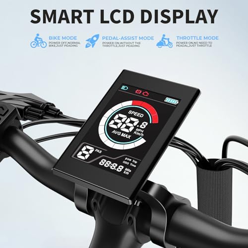 Jasion Roamer Electric Bike for Adults 1200W Peak Motor 528WH Removable Battery,up to 60miles 28MPH City Cruiser Ebike,26'' Commuter E Bike